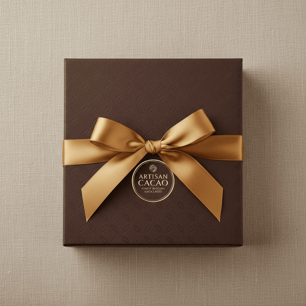 Handmade chocolate gift box with premium packaging